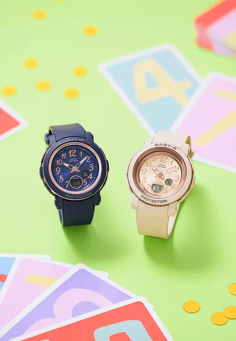 Jam Tangan Analog-Digital Wanita Casio Baby-G BGA-290SA-4A Rosegold - Resin Strap