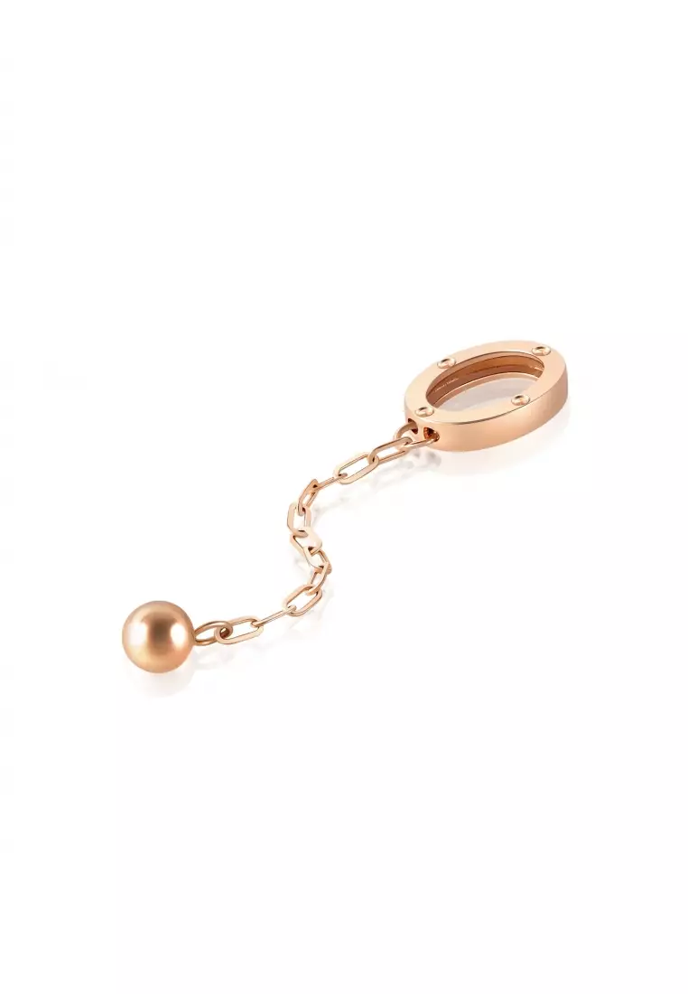 Delicate Gold 18K Rose Gold Round Earring Accessory for Women 92536H [Not include the hoop] (Sold Single Not Pair)