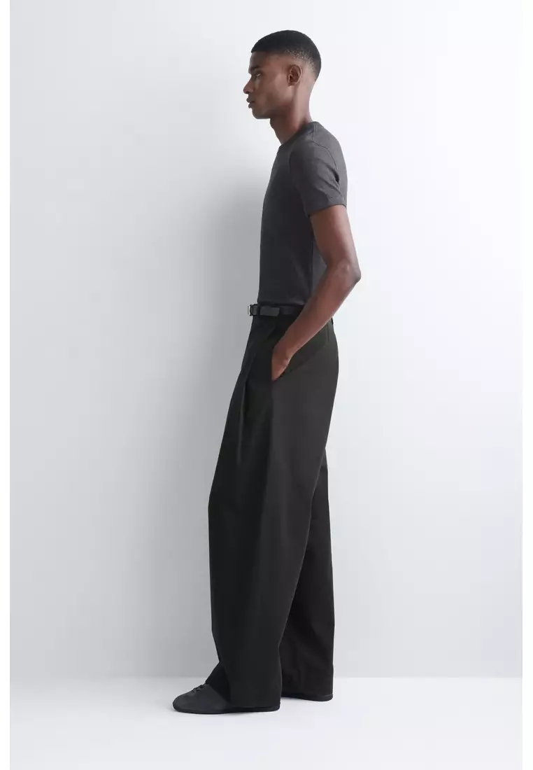 SLIM RIBBED COTTON T-SHIRT