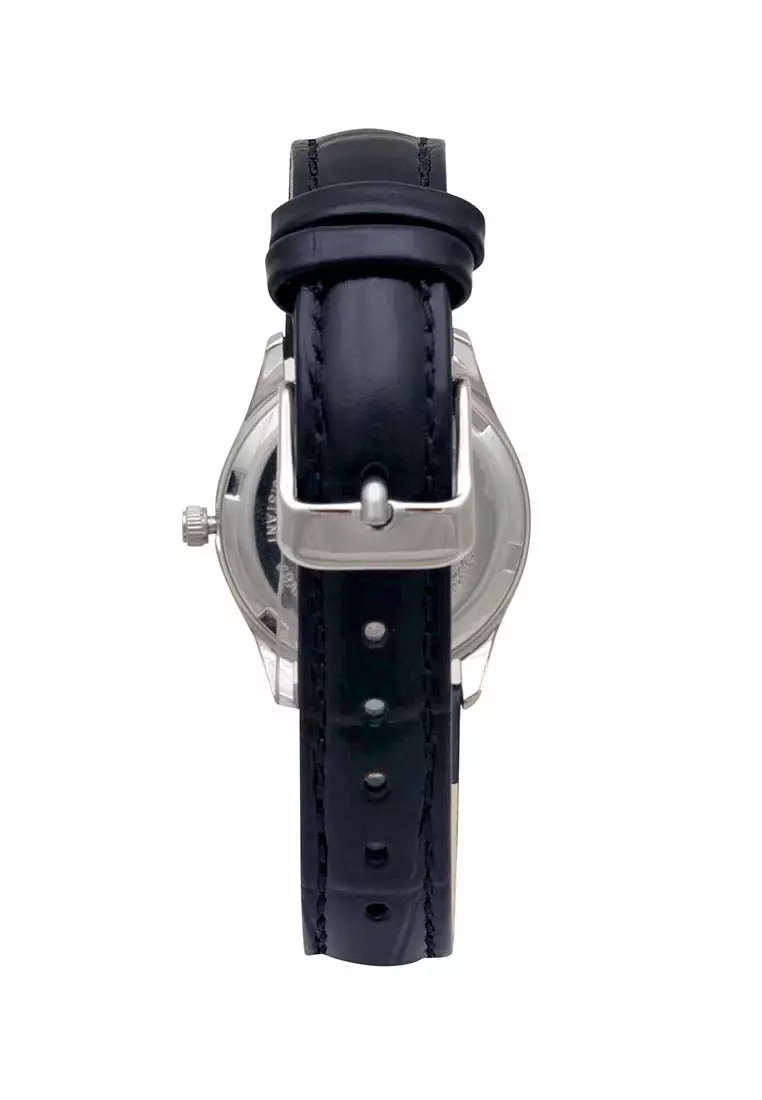 Alba Jam Tangan Wanita - Black Silver - Leather Strap - ARX139