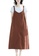 Sunnydaysweety brown Casual Loose Plus Size Suspenders One-Piece Dress A21051337BW FD1D4AAC189B51GS_1