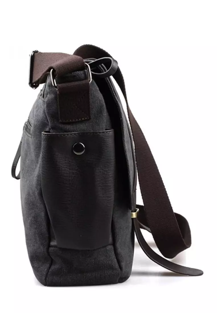 KAKA Tas Selempang Pria Korean Messenger Bag Large Capacity Material Canvas GI16 ORIGINAL