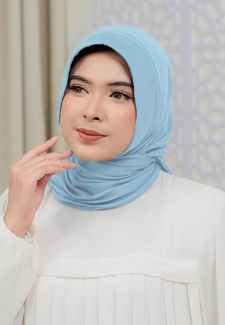HIJAB INSTAN SOFTPAD AMEENA - LIGHT BLUE