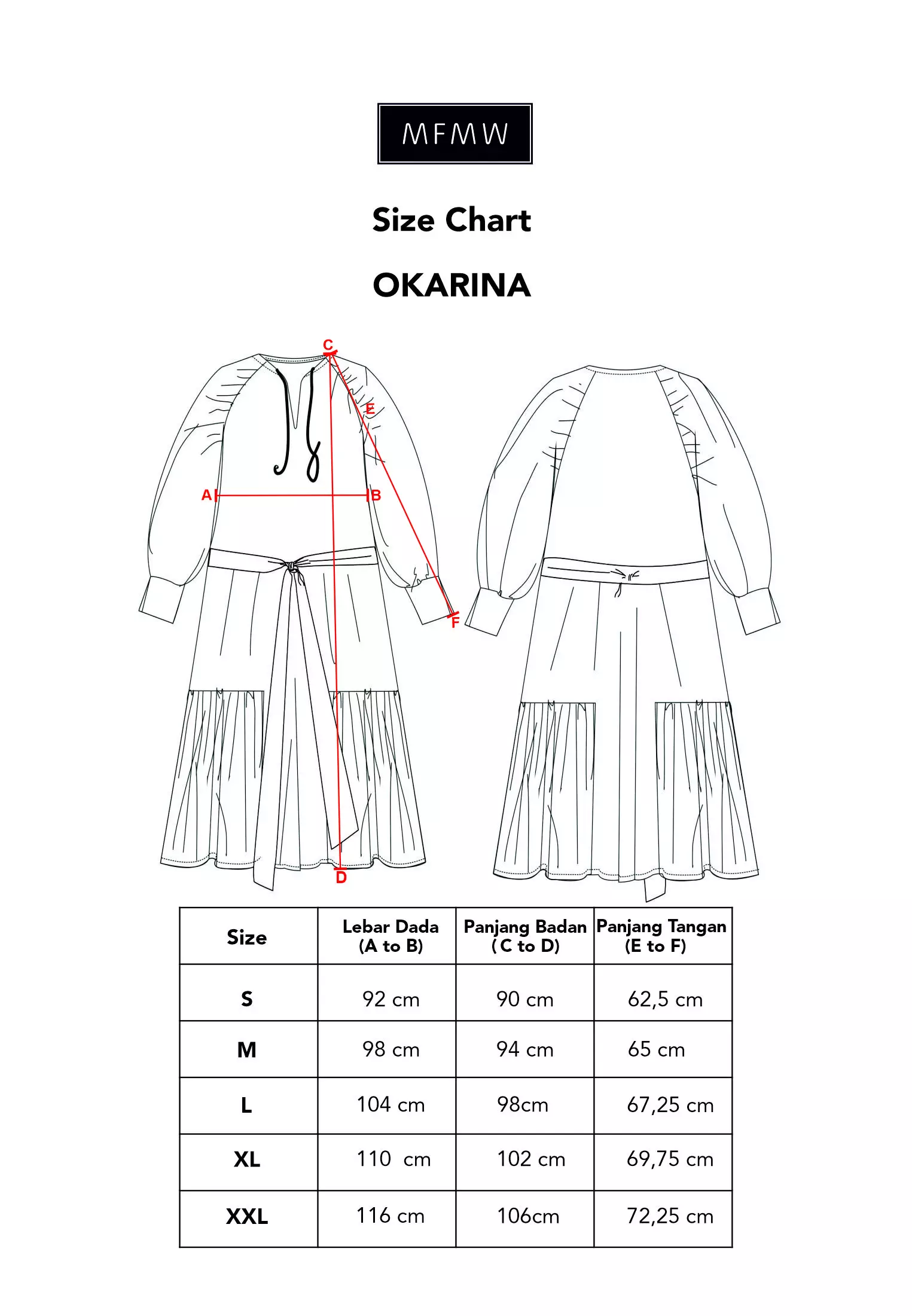 MFMW Okarina Tunik Coklat Motif Salur