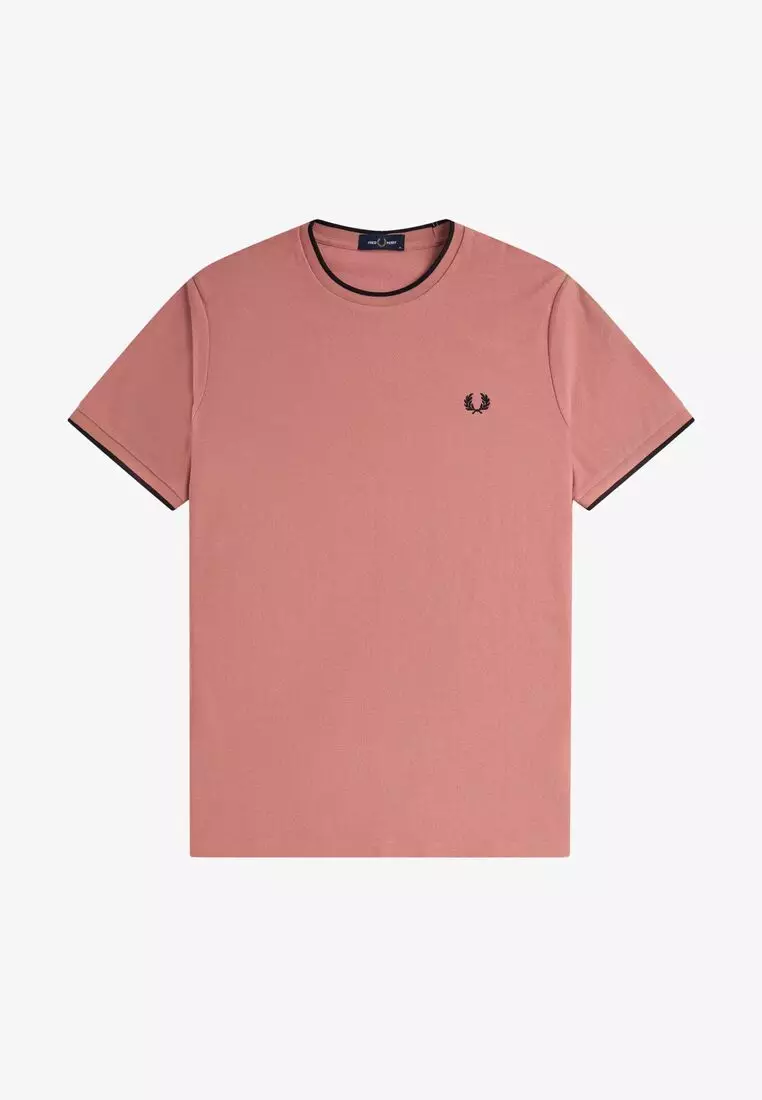 FRED PERRY☆ Crepe Pique T-Shirt PUTTY PINK Buy Fred Perry Fred Perry M8585 Crepe Pique T-Shirt (Putty
