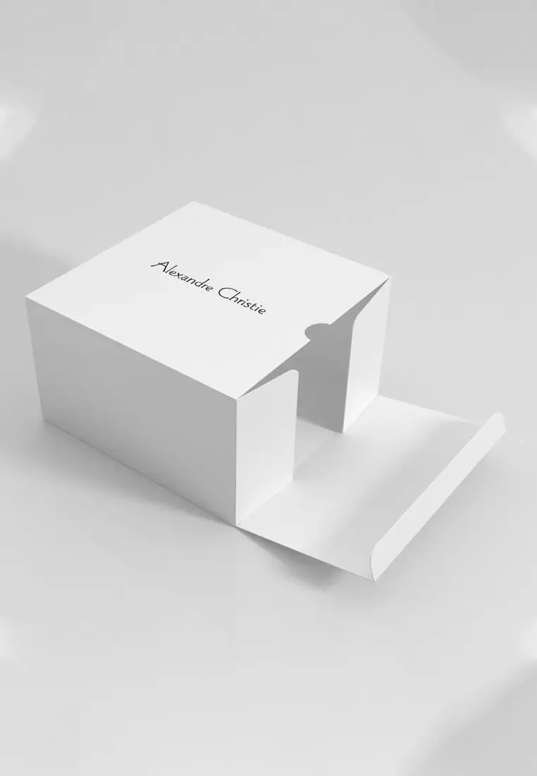 Alexandre Christie Multifunction Boyfriend Band Multifunction Rose Gold Red Dial 36mm - AC2B04BFRRGRE