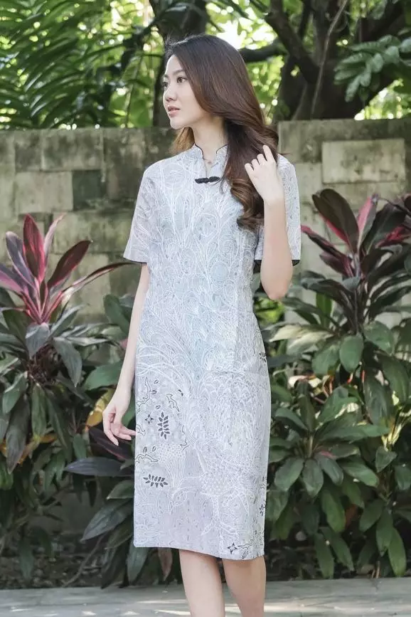 Kirana Lilac Dress Wanita  Digital Print