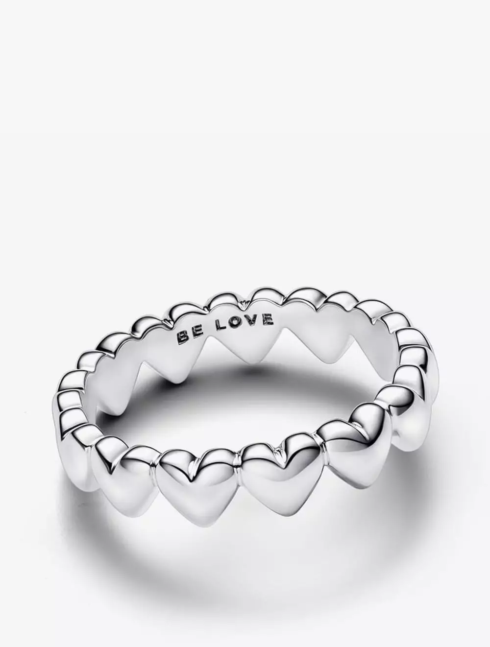 Hearts sterling silver ring