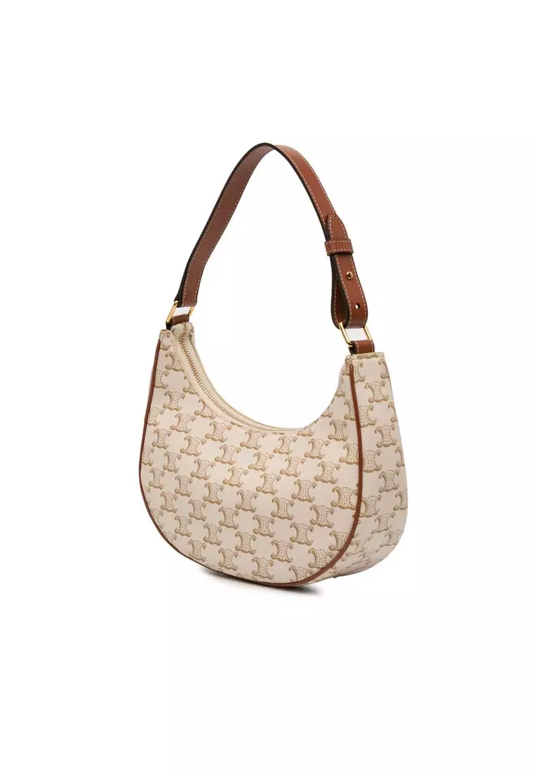 Pre-Loved Celine Triomphe Coated Canvas Ava Shoulder Bag