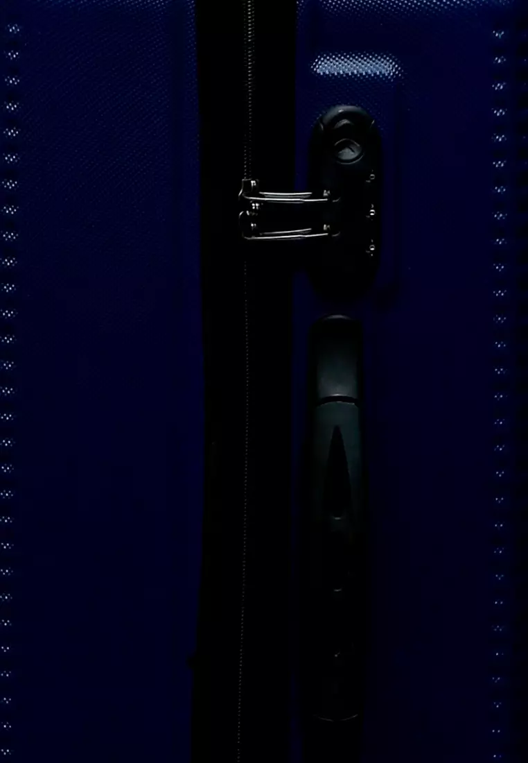 Isvara Tas Koper Hardcase One Set Unisex Large Compartment Suitcase Code Lock System Material ABS+PVC Coated ORIGINAL - Navy