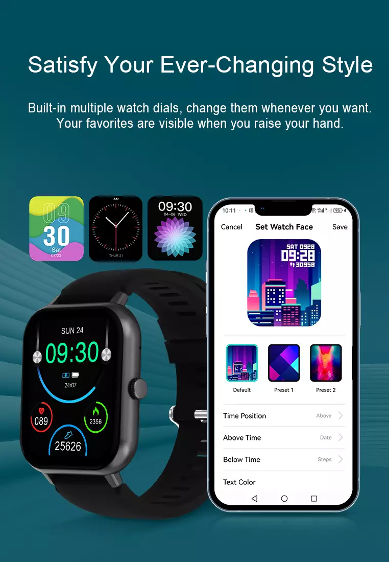 SmartWatch ZL54C Jam Pintar Full Touch Screen 1.83inci Olahraga BT Call Jam Tangan Wanita/Pria pink