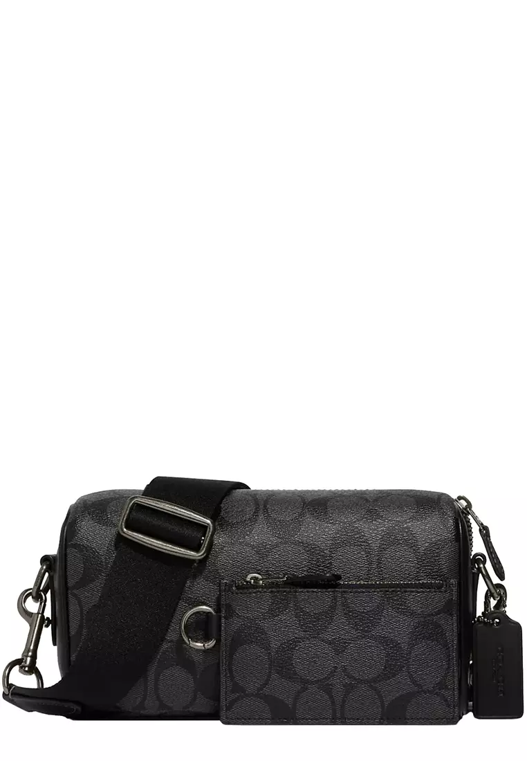 Coach Coach Axel Crossbody Bag In Signature Canvas in Charcoal