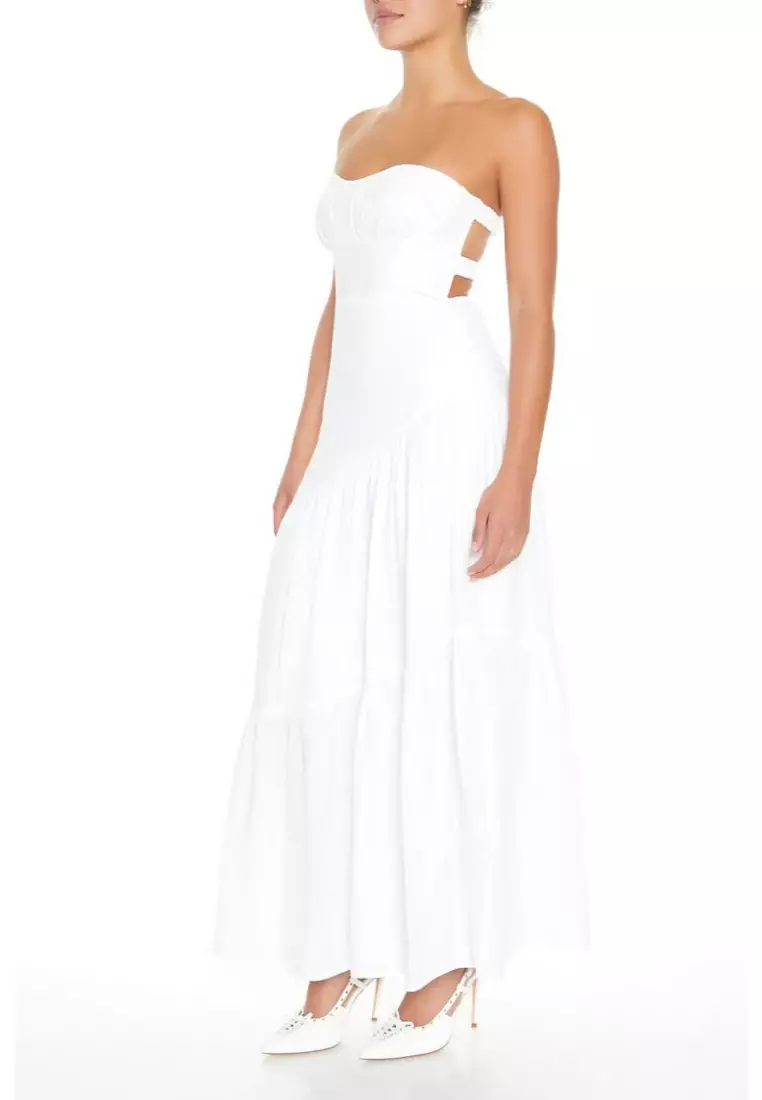 Forever 21 white maxi dress hotsell