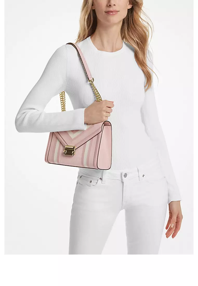 Whitney Medium Color-Block and Signature Logo Shoulder Bag