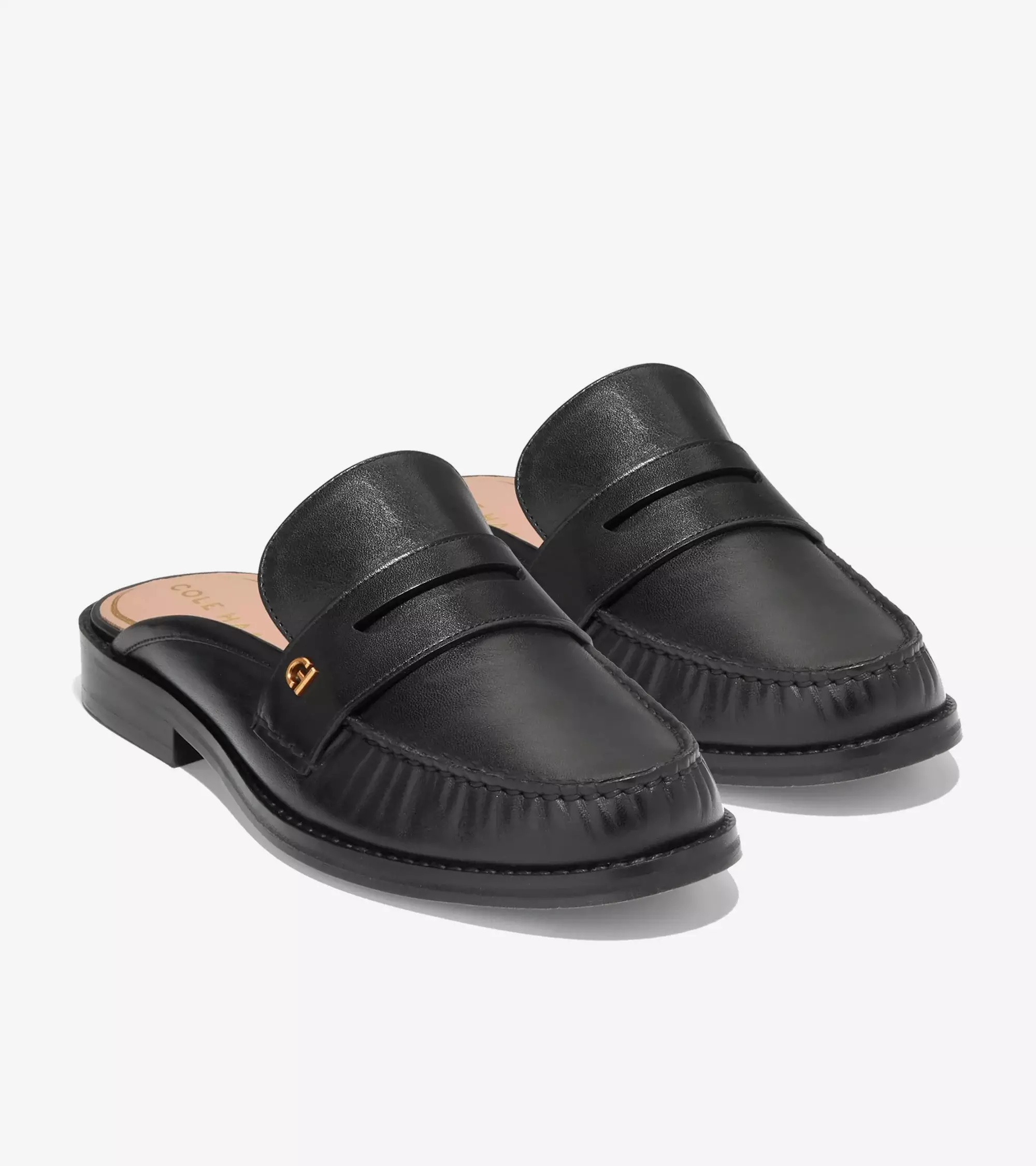 Cole Haan Woman Lux Pinch Penny Mule - Sepatu Wanita (Hitam)