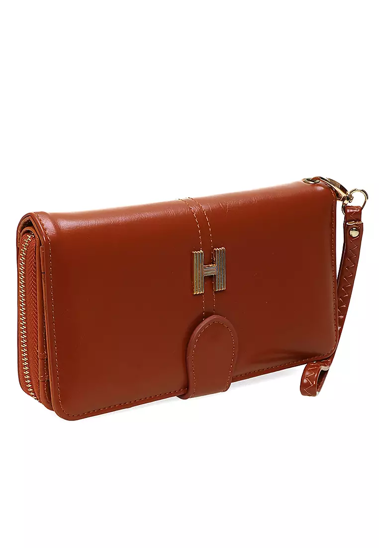 Dive Dompet Panjang Wanita Premium Wallet Casual Many Slot Material Leather Kulit ORIGINAL - Brown