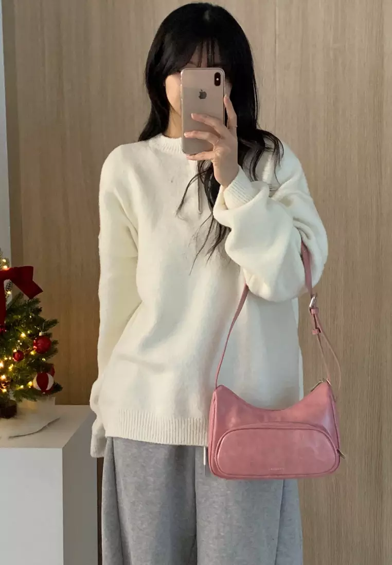 ELLEN Vegan Leather Crossbody Bag Pink