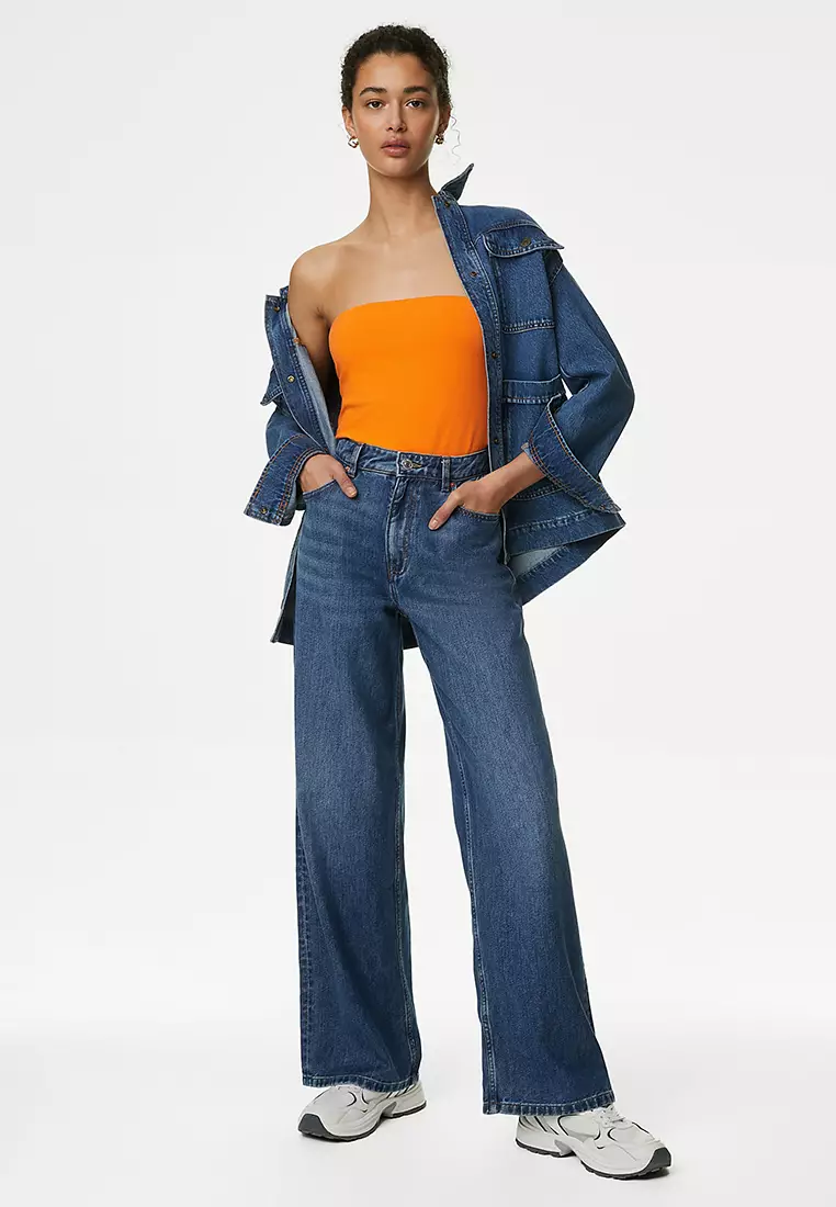 Cotton Rich Bandeau Top