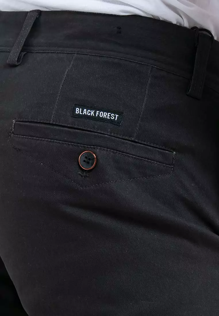 Forest Stretchable Chino Pants Trousers Straight Cut Khakis Pant Men Cotton Men Long Pants - 610197 - 03DkGrey