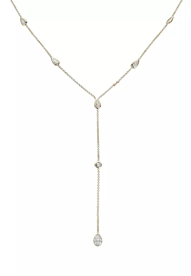 White gold plated on sale necklace