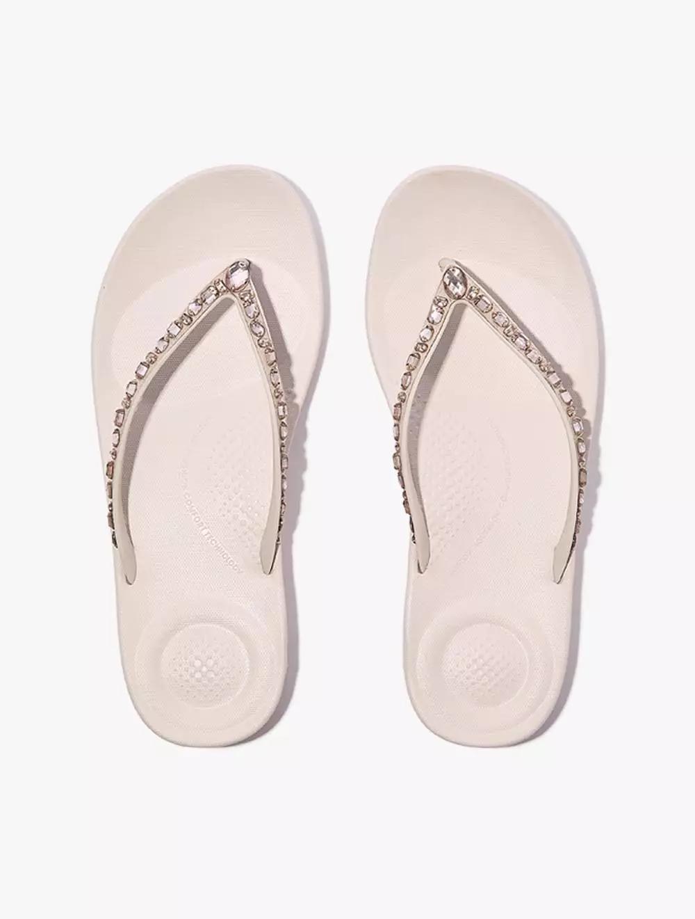 Fitflop Iqushion Multi-Crystal Ergonomic Flip-Flops - Nude Rose