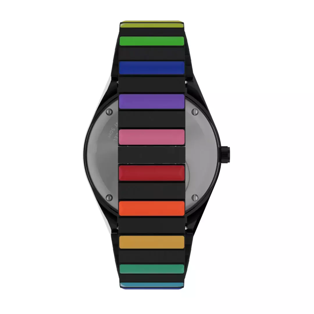 Jam Tangan Unisex Timex Analog Q Rainbow Expansion TW2V65900V5