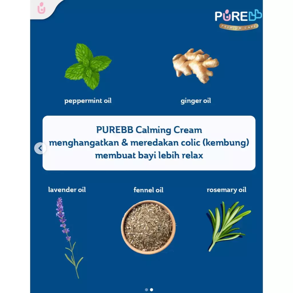 Pure BB Calming Cream Baby Rub Cream Anti Colic 50 gr