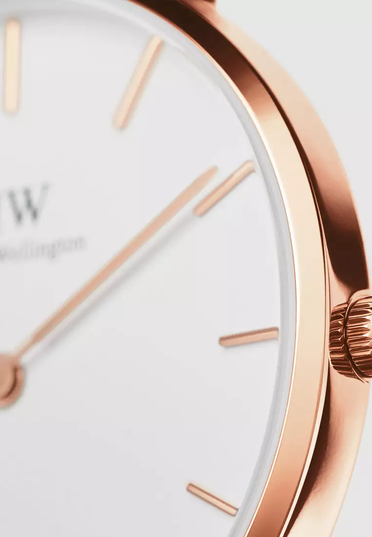 Petite Sheffield 32mm Watch White dial Leather strap Rose Gold jam tangan perempuan jam tangan wanita Watch for women DW