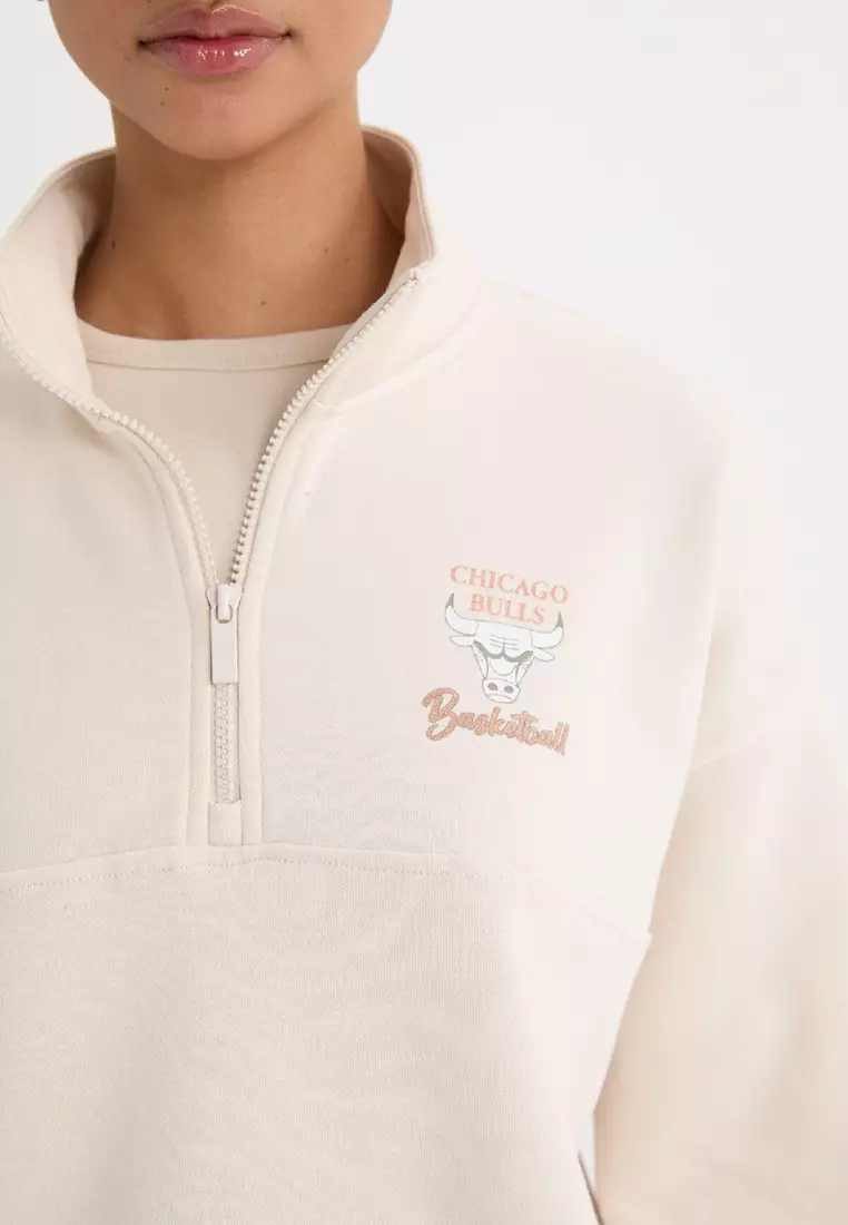 Nba Chicago Bulls Half Zip Sports Sweatshirt