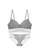 W.Excellence grey Premium Gray Lace Lingerie Set (Bra and Underwear) C13B0USB07D6A6GS_1