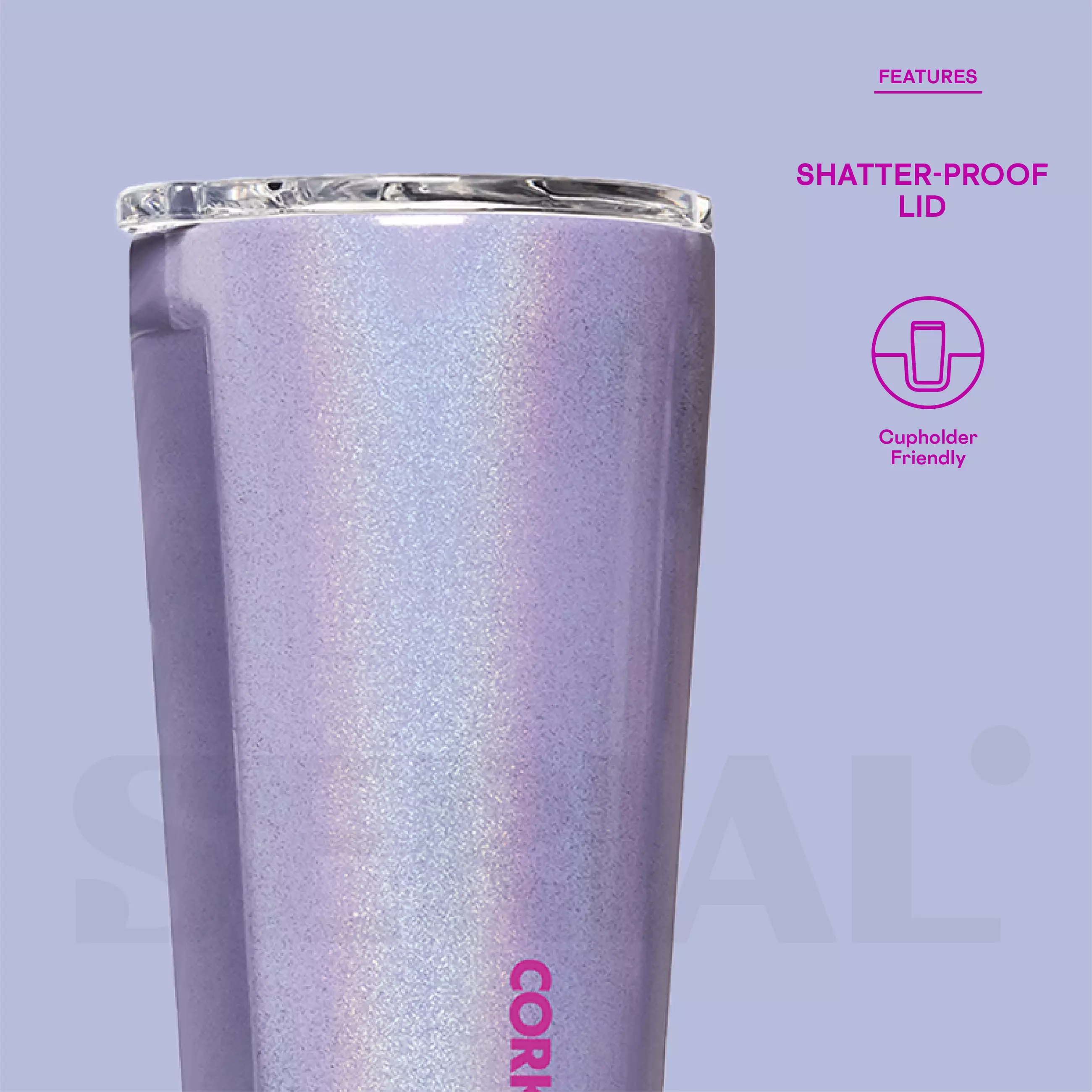 CORKCICLE® Tumbler 16oz - Unicorn Magic Sparkle Pixie Dust