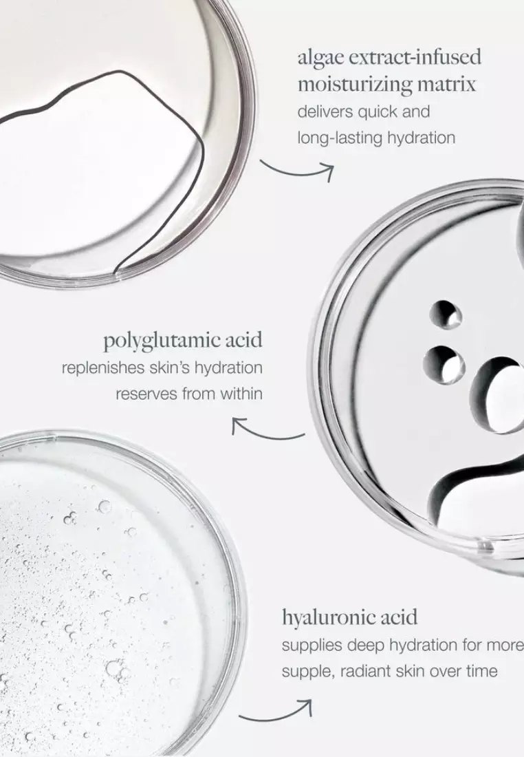 circular hydration serum with hyaluronic acid, deeply hydrates and replenishes