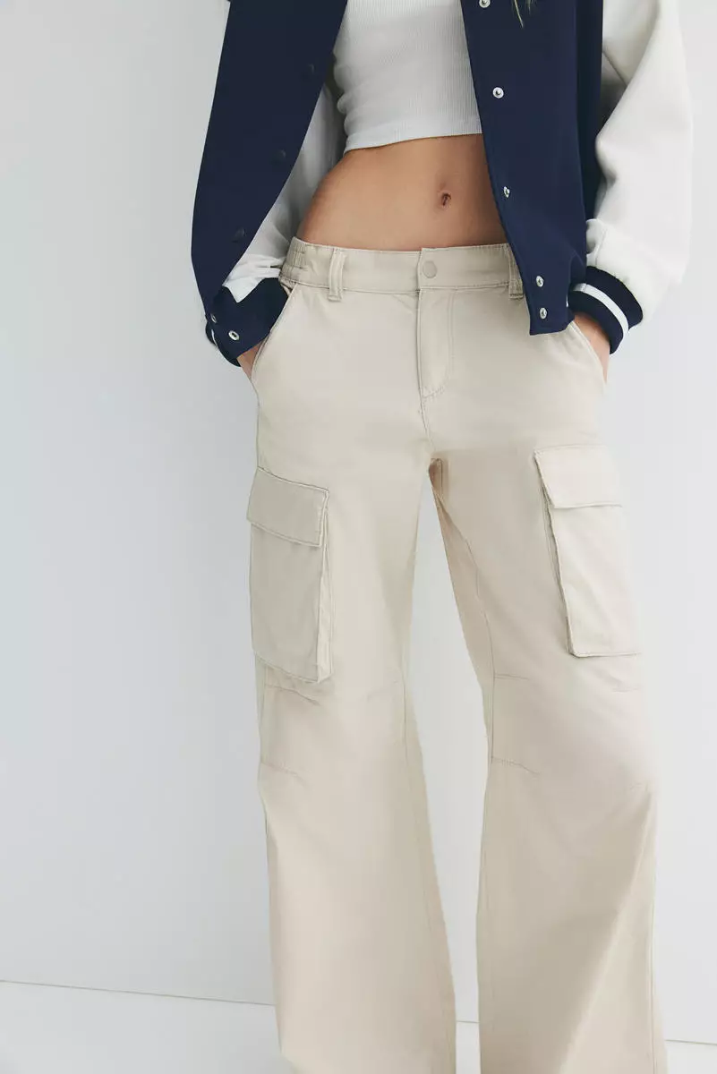 Canvas cargo trousers