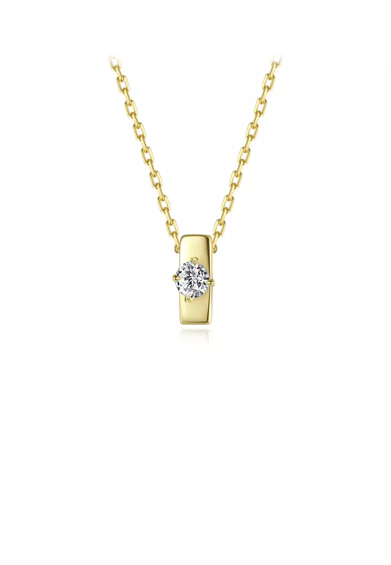 Buy Mooclife 925 Sterling Silver Plated Gold Simple and Fashion