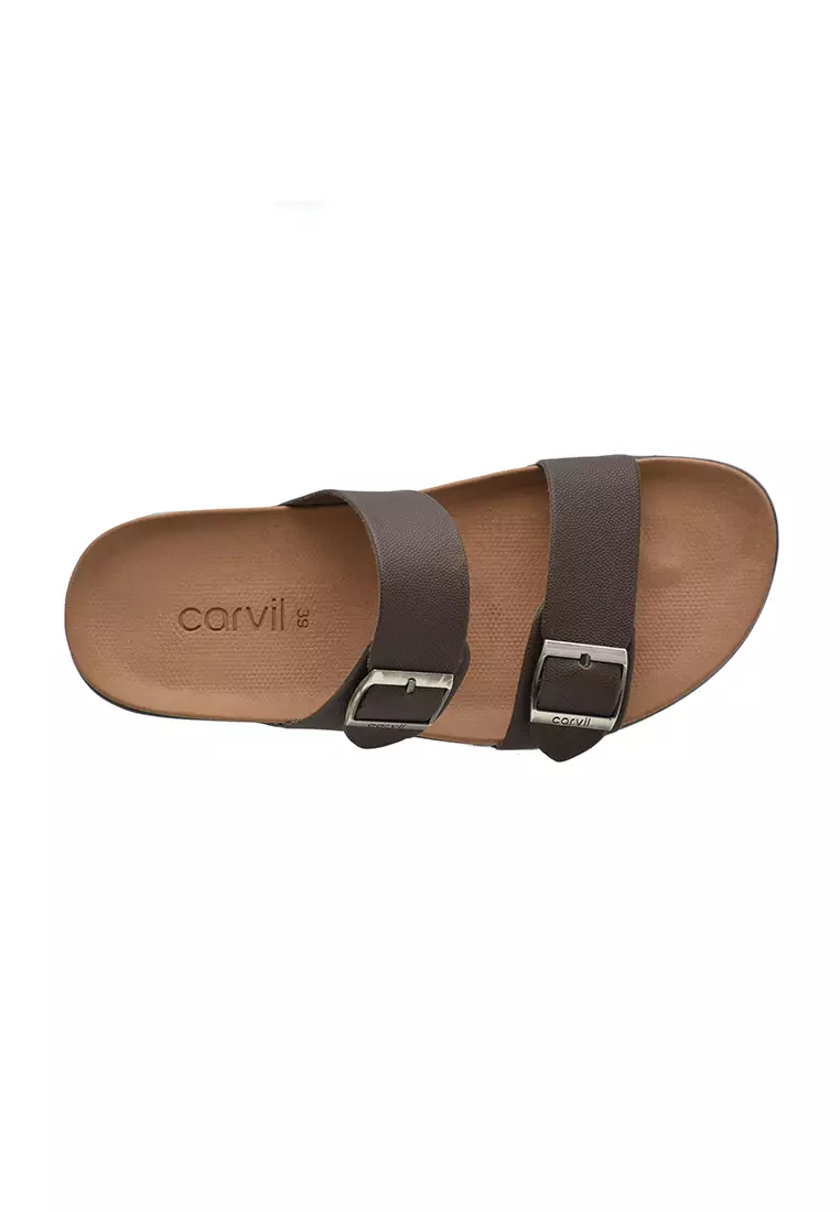 Carvil Sandal Pria Genoa-02 M Dark Brown