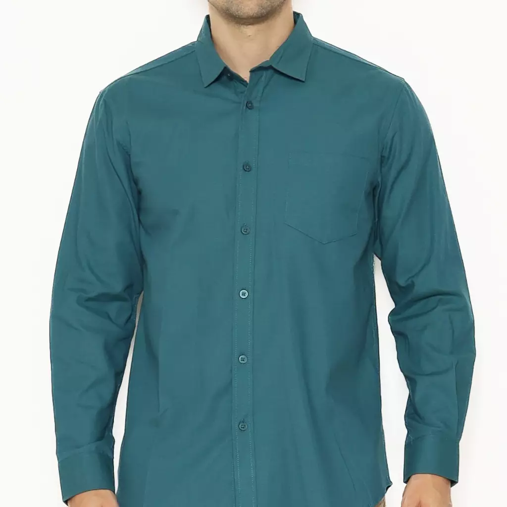 AMK Kemeja Pria Lengan Panjang SHS Benjamin L/s Green
