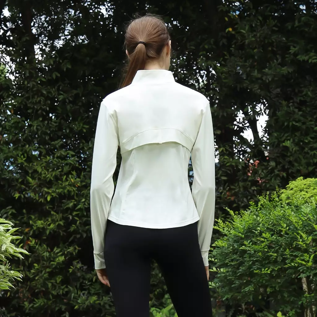 Fitwear Jaket / Jacket Olahraga Wanita YUHA HIGHNECK BACKMESH - WHITE