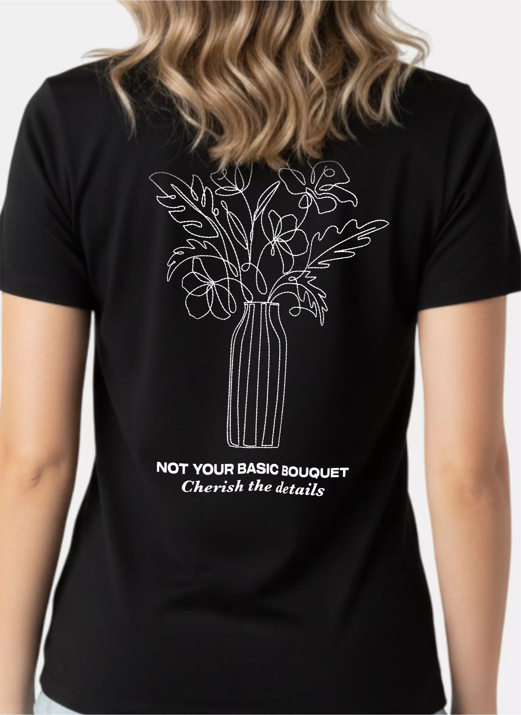 TONIQUE Kaos Wanita 24S Katun Combed Grafis Reguler Fit Hitam Tshirt POISE Cotton Combed 24S Graphic Tshirt Regular Fit Black Tshirt