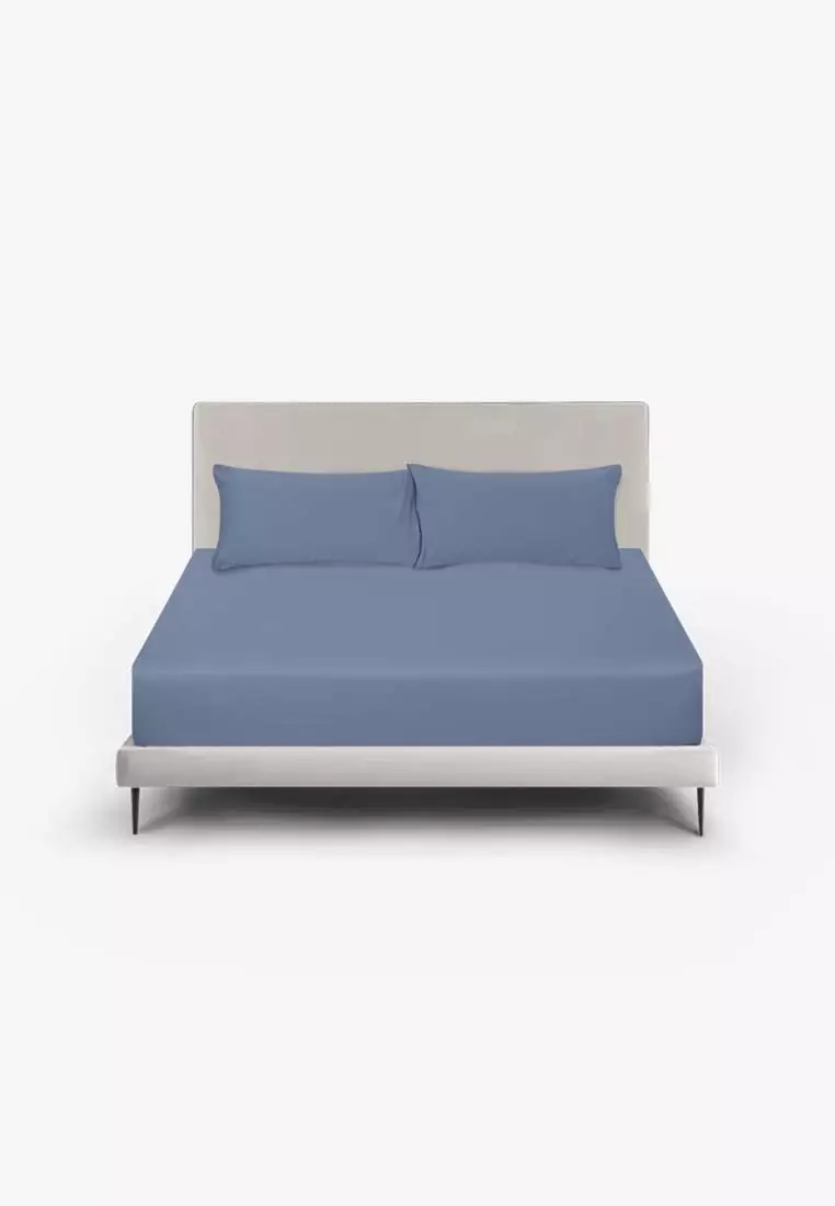 Buy Home de Luxe 3in1 Bedsheet Set Sateen Cotton Grey Double 2024