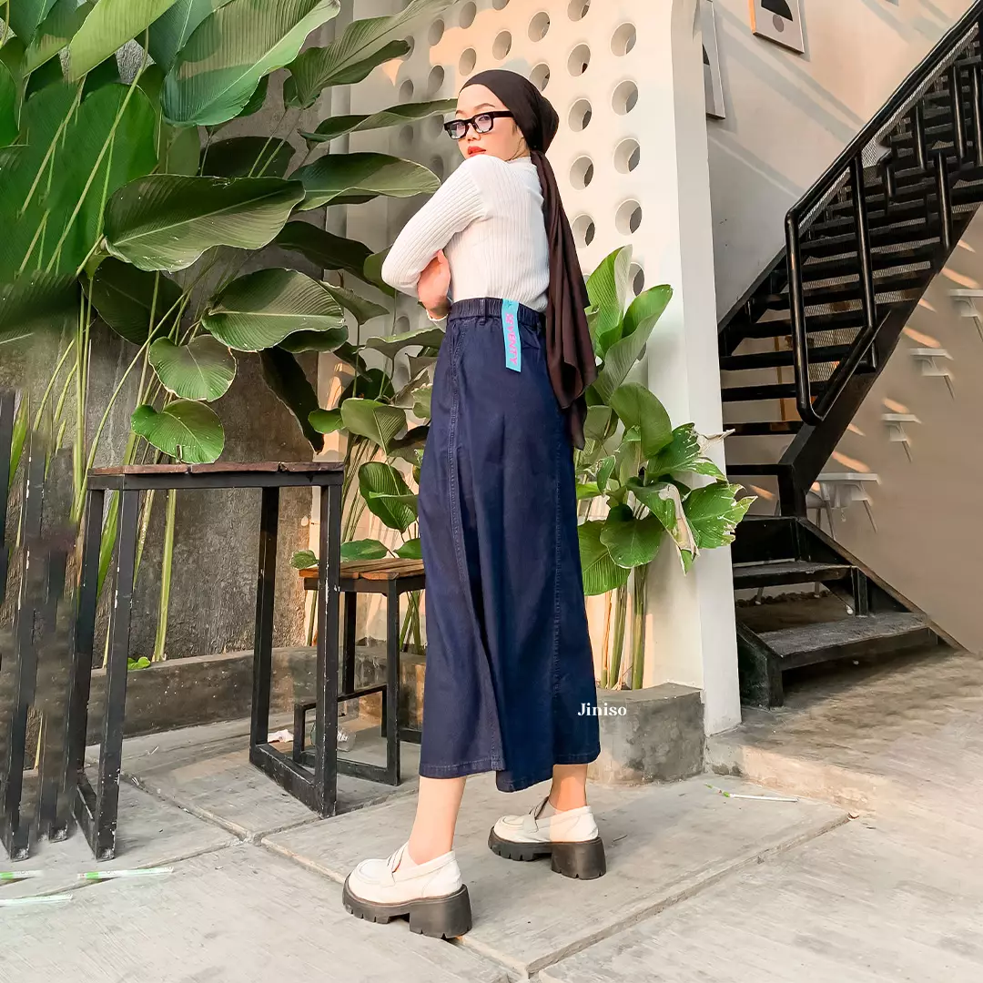 Highwaist Rok Slit Jeans Panjang 997 SEVENTY