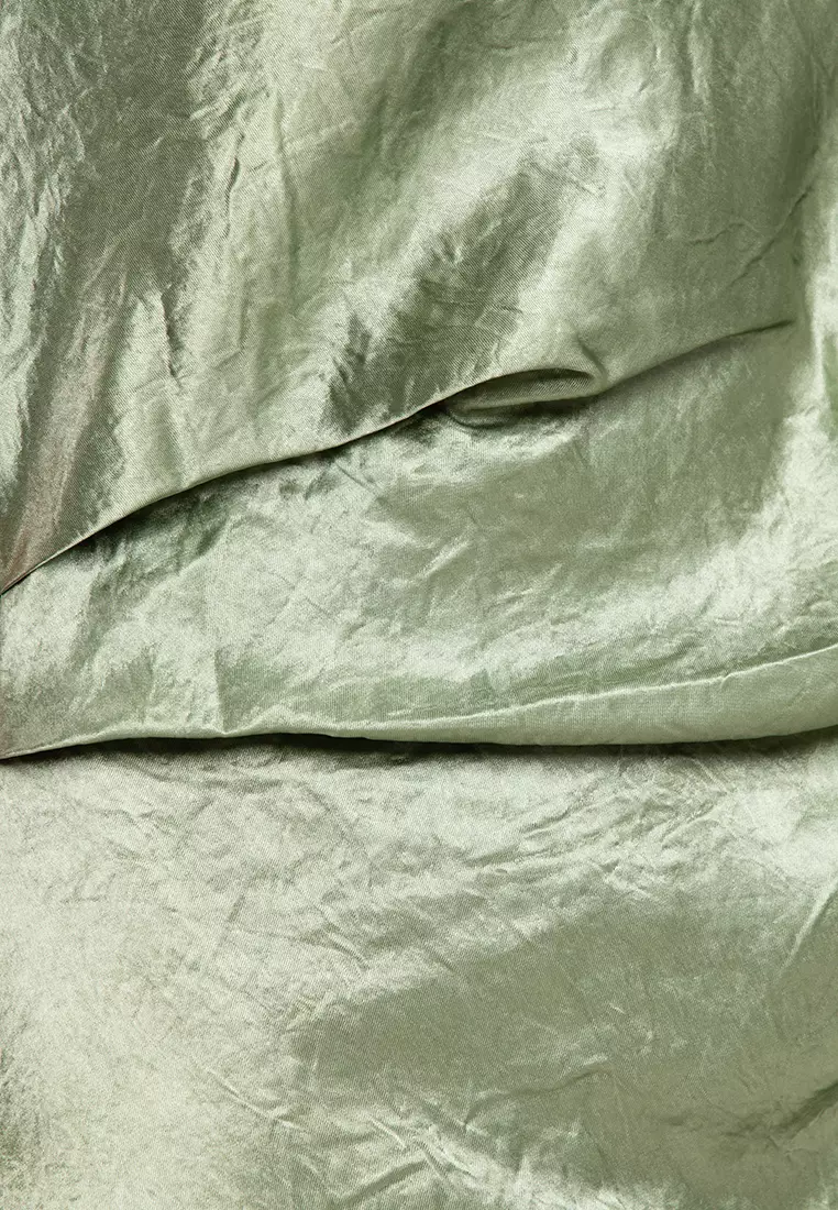 Bias-Cut Satin Midi Dress