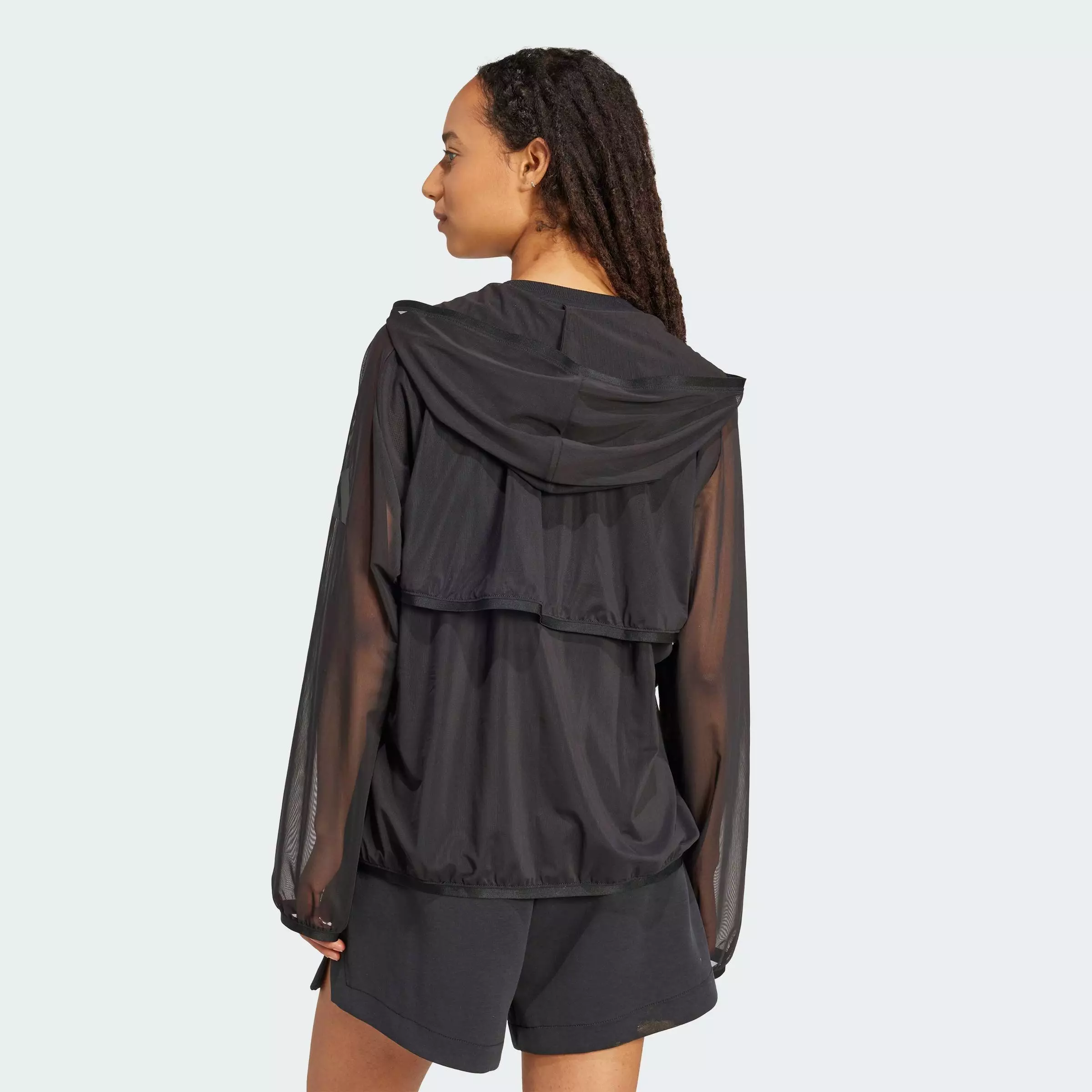 Lifestyle Soft Lux Mesh Full-Zip Hoodie Women Black JM3734