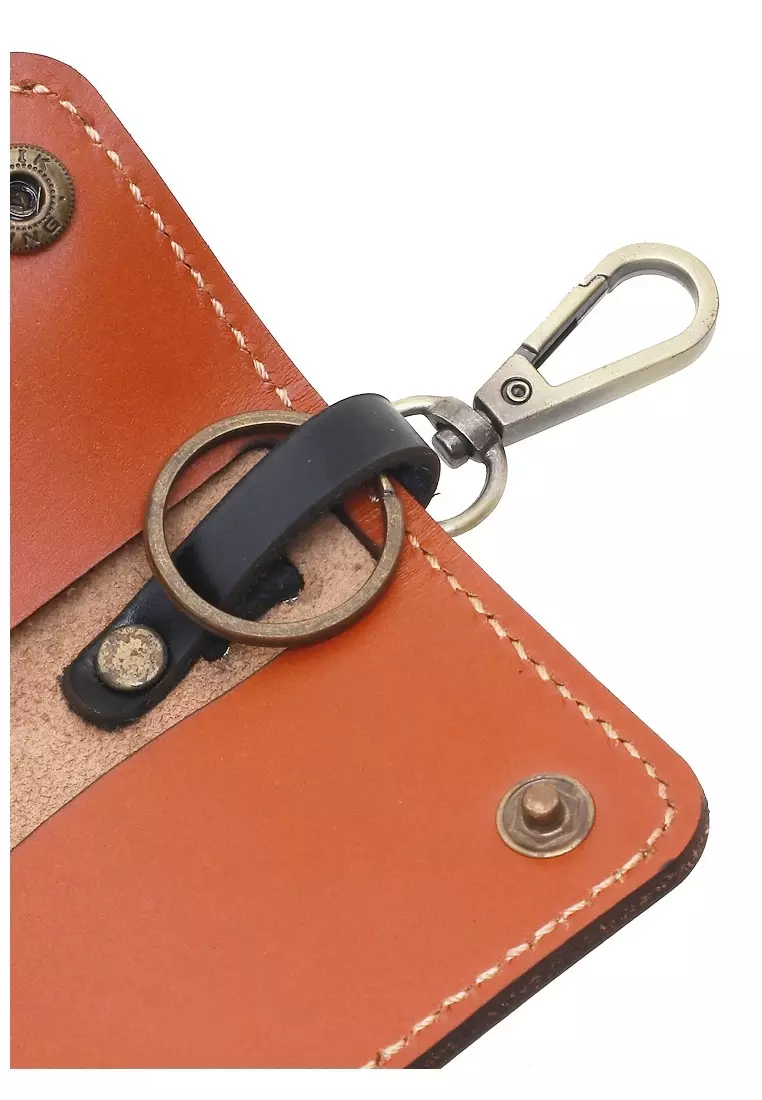 Elgreno Wallet STNK Gantungan Kunci Mobil Motor Handmade Material Genuine Leather Kulit KH3 ORIGINAL - Tan