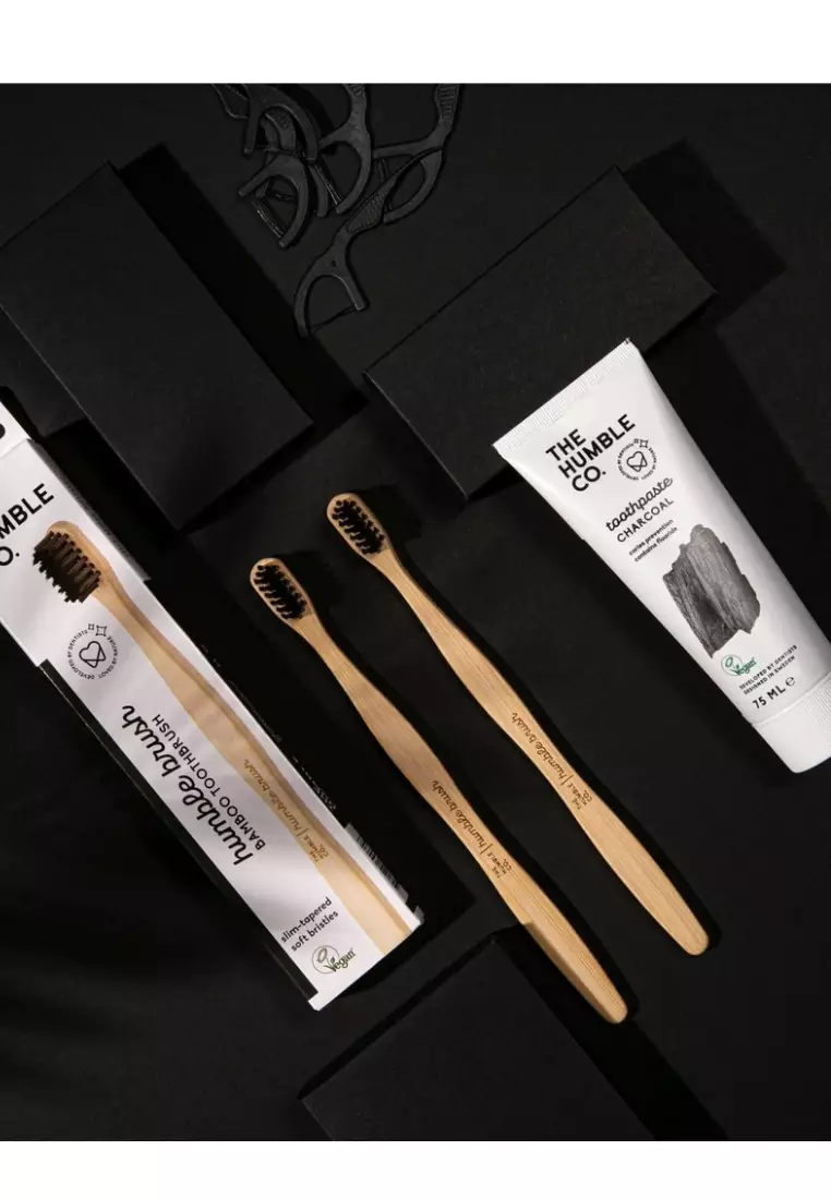 Humble Brush Adult Black Sensitive Toothbrush[THC104]