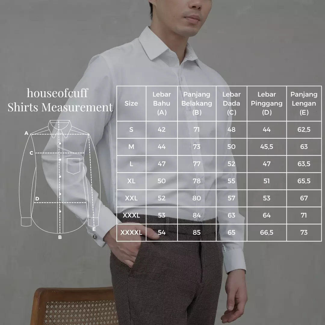 kemeja putih kerja slim fit formal french cuff pakai cufflinks wedding