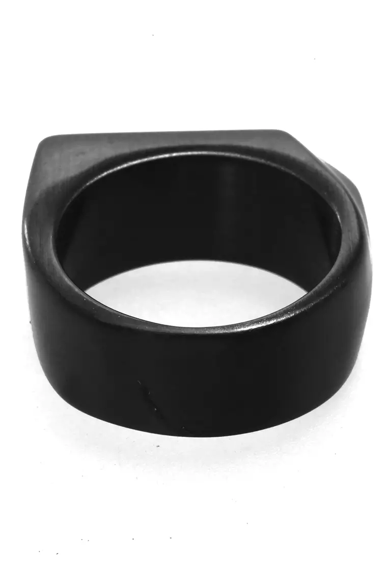 Daisy Aksesoris Fashion Pria Wanita CIncin Uniqe Design Material Titanium ORIGINAL - Black Doff