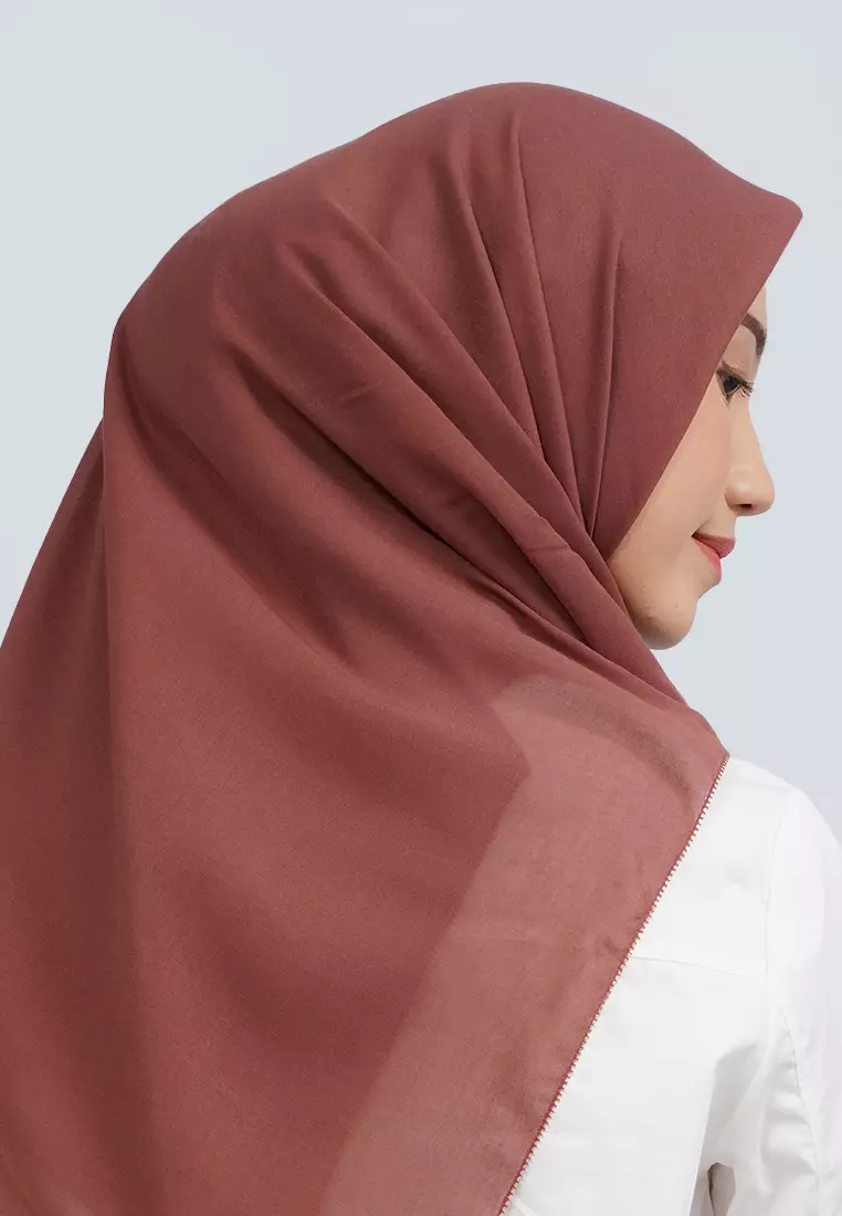 VOAL SQUARE SCARF-EYELASH 25A036