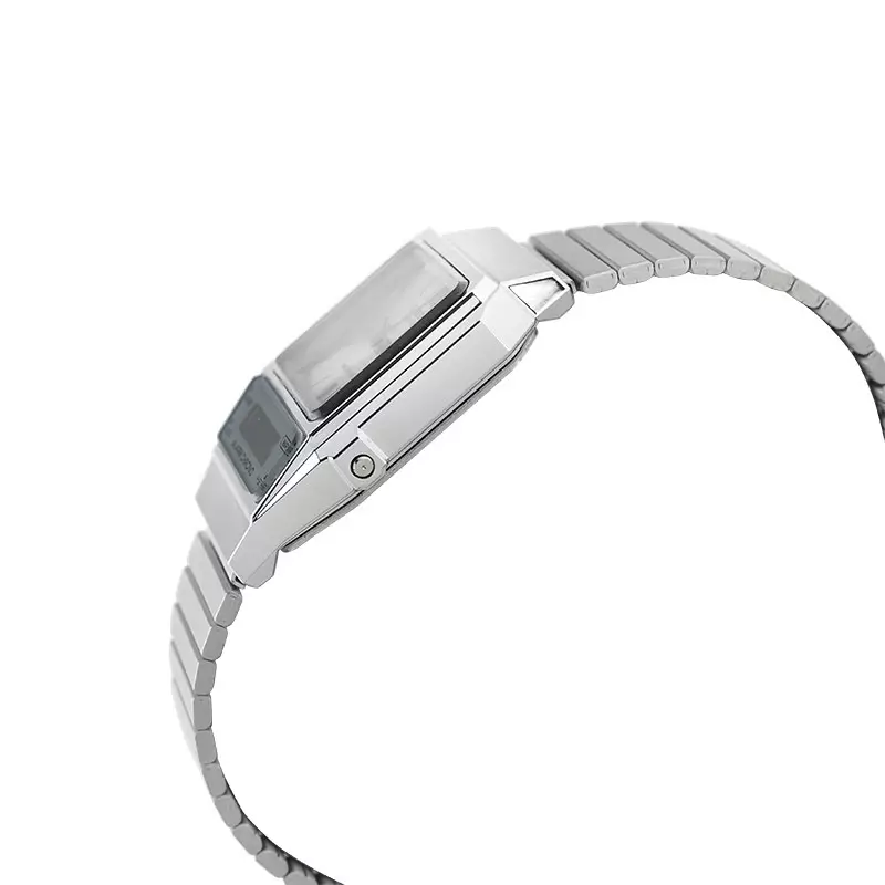 Jam Tangan Unisex Casio General AQ-800E-7A2DF AQ800 AQ-800E Vintage White Digital Analog Dial Stainless Steel Band