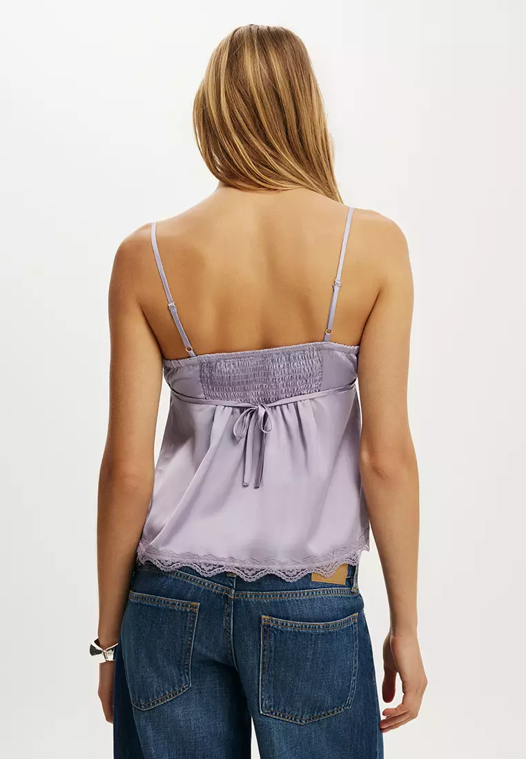 Estelle Satin Lace Cami Top