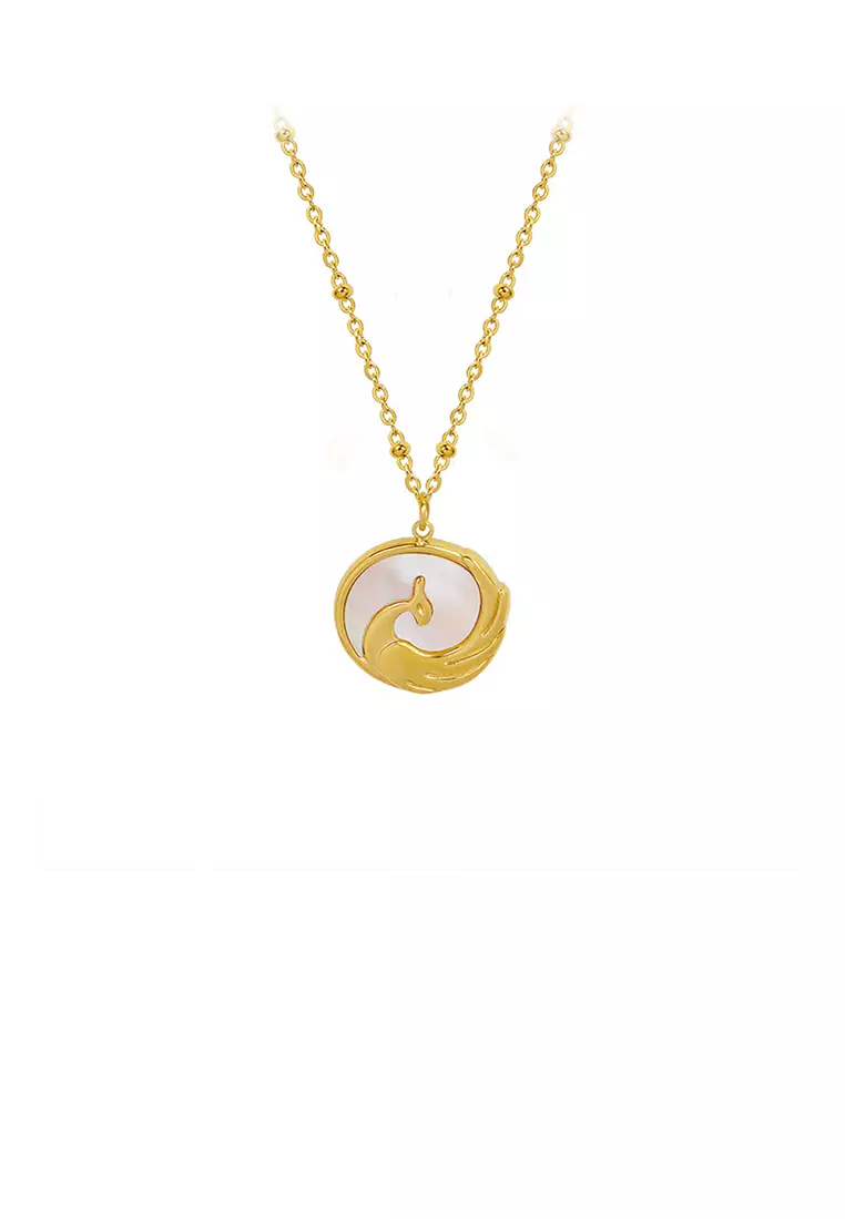 Gold phoenix pendant hot sale